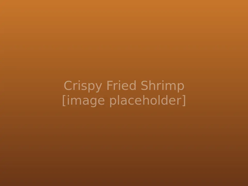 Illustration of golden crispy fried shrimp with lemon wedges and dipping sauce